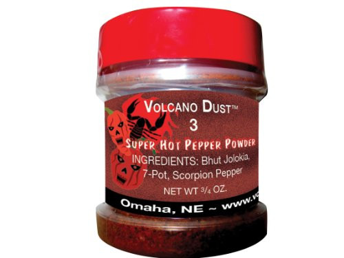 Volcano Dust 3 _ Smoked Bhut Jolokia _Ghost__ 7 Pot and Scorpion Pepper Powder _ Super Hot