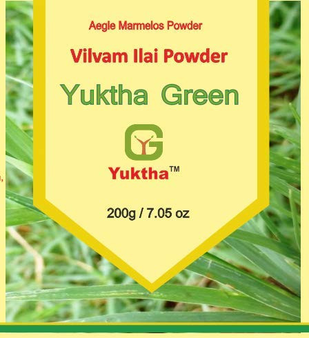 Yuktha Green Vilvam Ilai Powder _ Aegle Marmelos _ Bael Leaves Powder _ Beeley _ Bilva _ 200g 7 Oz