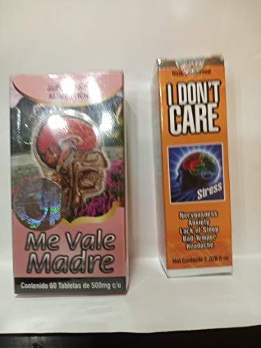 I Dont Care_ ME VALE VITAMIAS Contra EL ESTRES 60 CAPSULAS Y Botella DE GOTAS