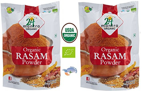 Organic Rasam Powder USDA Certified Organic EU Certified Organic Pesticides Free Adulteration Free Sodium Free _ Pack of 2 X 3.5 Ounces _7 Ounces_ _ 24 Mantra Organic Organic Rasam Powder USDA Certified Organic EU Certified Organic Pesticides Free Adulteration Free Sodium Free _ Pack of 2 X 3.5 Ounces _7 Ounces_ _ 24 Mantra Organic