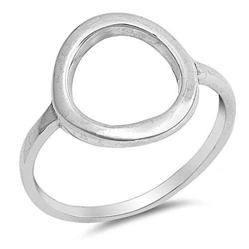CloseoutWarehouse Sterling Silver Open Circle Plain Ring Size 7