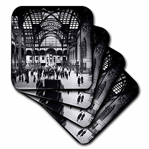 3dRose cst_27554_2 Penn Station New York City 1910 Soft Coasters, (Set of 8)