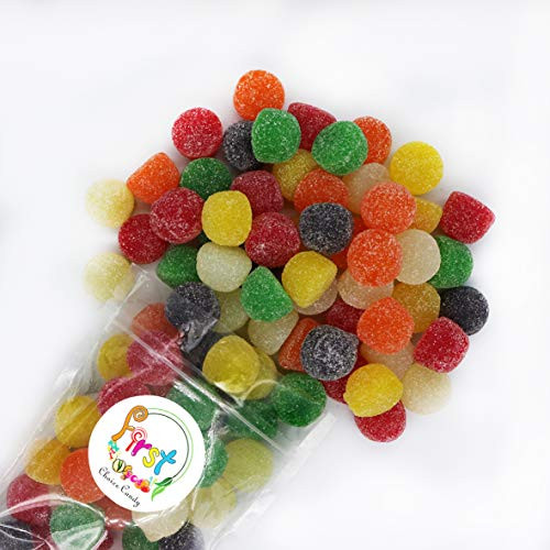 FirstChoiceCandy Gumdrops Giant Assorted Sugar Sanded Gum Drops In A Resealable Bags_ 3 Pound