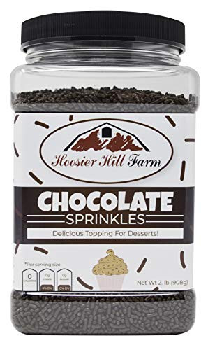 Hoosier Hill Farm Chocolate decorating sprinkles_ Large 2 lbs Jar