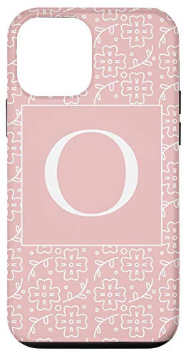 iPhone 12 mini Floral Monogram Letter O Pink Case