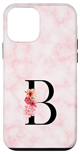 iPhone 12 mini Letter B Floral Monogram Flower Initial Personalized Gift Case