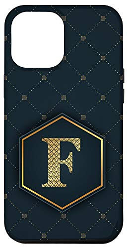 iPhone 12 Pro Max Letter F phone case Geometric pattern Chic Alphabet F Case