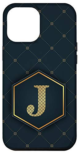 iPhone 12 Pro Max Letter J phone case Geometric pattern Chic Alphabet J Case
