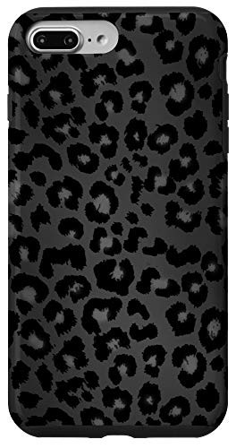 iPhone 7 Plus 8 Plus Black Leopard Cheetah Animal Skin Print Case