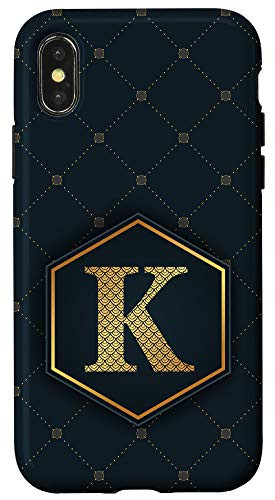 iPhone X XS Letter K phone case Geometric pattern Chic Alphabet K Case