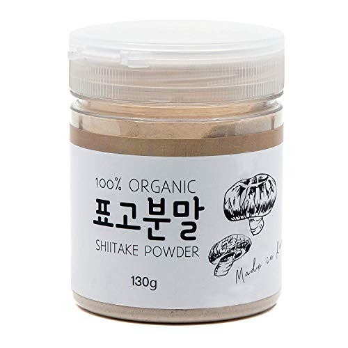 Organic Korean Shiitake Mushroom Powder _ Korean Foods _ All Natural Seasoning_ Vegan Shitake Mushrooms Powder for Cooking _ JRND FOODS _ 130g Organic Korean Shiitake Mushroom Powder _ Korean Foods _ All Natural Seasoning_ Vegan Shitake Mushrooms Powder for Cooking _ JRND FOODS _ 130g