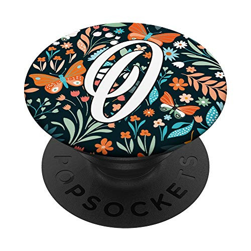 Butterflies with Letter O Initial PopSockets PopGrip  Swappable Grip for Phones  and  Tablets