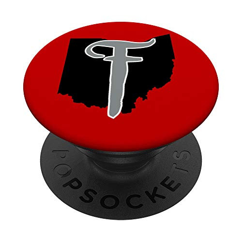 State of Ohio with Letter F Initial PopSockets PopGrip Swappable Grip for Phones and Tablets State of Ohio with Letter F Initial PopSockets PopGrip Swappable Grip for Phones and Tablets