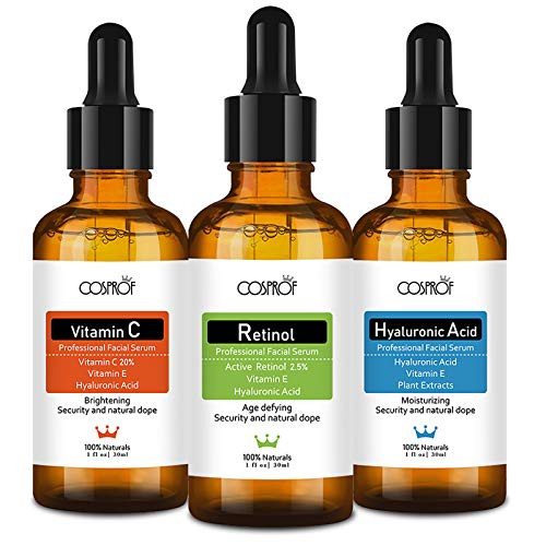 3 Pack Anti Aging Serum for Face_Vitamin C Serum_ Retinol Serum_ Hyaluronic Acid Serum_Natural Facial Skin Care Products Face Serum Set 3 Pack Anti Aging Serum for Face_Vitamin C Serum_ Retinol Serum_ Hyaluronic Acid Serum_Natural Facial Skin Care Products Face Serum Set