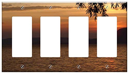 Switch Plate 4 Gang Rocker GFCI _ Sunset Ship O Air Sky Switch Plate 4 Gang Rocker GFCI _ Sunset Ship O Air Sky