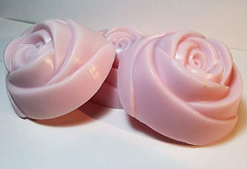 Carnation Scented Flower Shaped Soaps _ 3 pc Shea Butter Goat Milk Soap