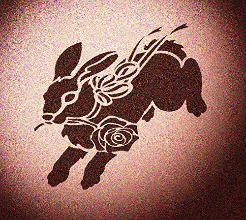 Bunny Hopping with Rose Stencil Mylar Rabbit Bunnies Easter Animal Stencils