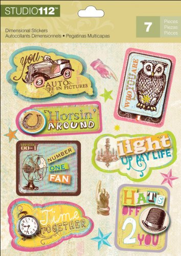 K and Company EK Success Studio 112 Say Dimensional Stickers