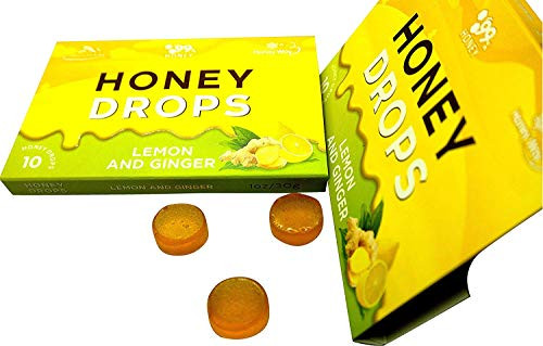 ISOP Premium Honey Hard Candy Assortment _ 100 Percent  Pure Altay Honey _ Lemon  and  Ginger _2 Pack_