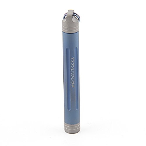 New style Waterproof eco-friendly Titanium toothpick holder Pill case Portable Titanium box (Blue)