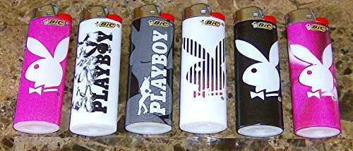 Bic Lighter 3 inch  Collector Series Playboy Pack Of 6