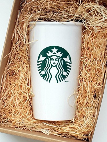 Starbucks Coffee Double Wall Ceramic Travel Mug Cup, 12 oz