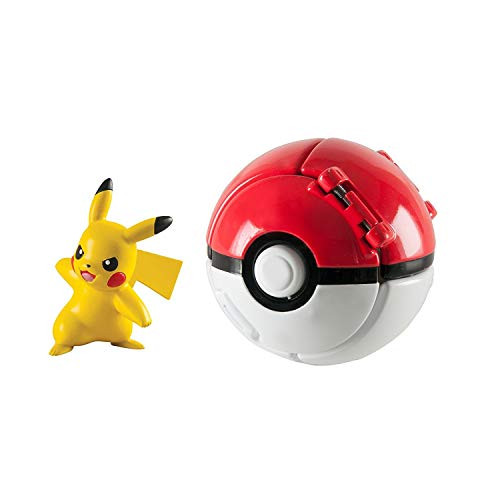 Throw 'N' Pop Poke Ball_ Pikachu Figure and Poke Ball Action Figure Toy _Pikachu and Poke Ball B_