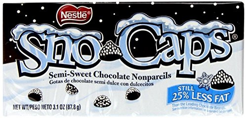 Sno Caps Semi_Sweet Chocolate Nonpareils _Pack of 5_ 3.1 oz Theater Boxes