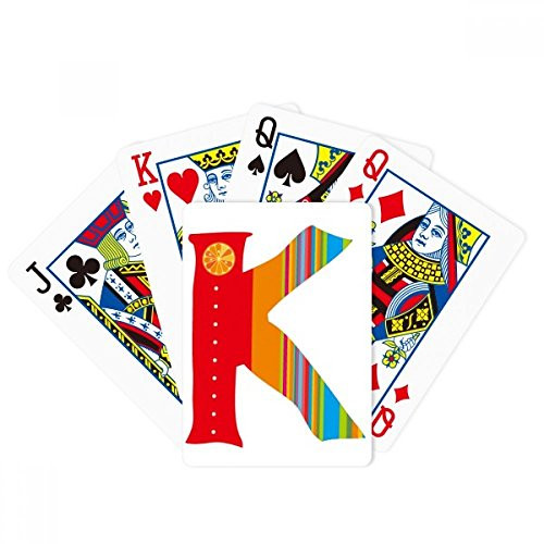 DIYthinker K Alphabet Orange Fruit Cute Pattern Poker Playing Magic Card Fun Board Game
