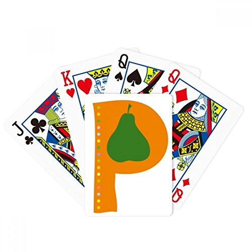 DIYthinker P Alphabet Pear Fruit Cute Pattern Poker Playing Magic Card Fun Board Game