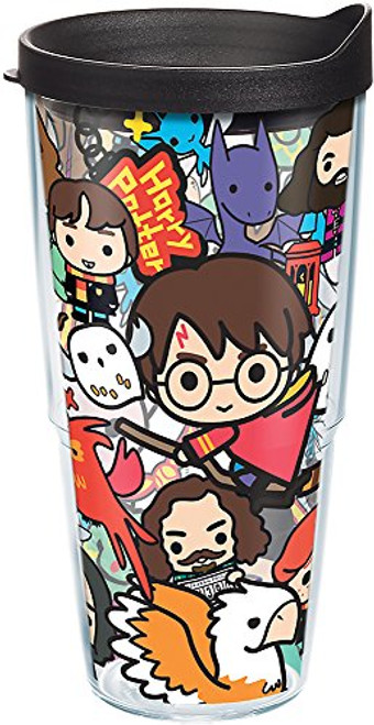 Tervis 1267929 Harry Potter - Group Charms Tumbler with Wrap and Black Lid 24oz, Clear Tervis 1267929 Harry Potter - Group Charms Tumbler with Wrap and Black Lid 24oz, Clear