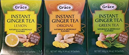 Grace Instant Ginger Tea Variety 3pk _Ginger_Lemon_Green Tea_