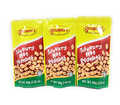 Growers Savory Hot Peanuts 80g _2.82oz_ 3 Pack