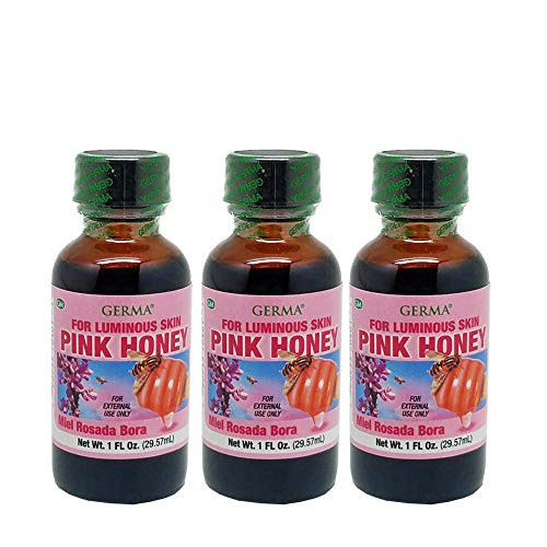 Germa Pink Honey. Anti_Wrinkle Oil. Long_lasting Moisturizer and Astringent. For Luminous Skin. With Rose Extract. For External Use. 1 Oz. Pack of 3