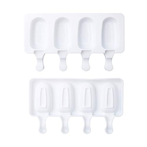 K_MANYU Multiple Style 4 Cavity Ice Cream Tray Silicone Mold Popsicle Maker Frozen Mould