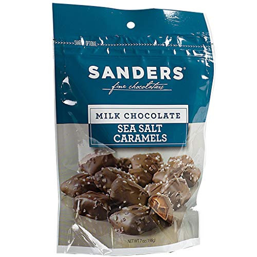 Sanders Fine Chocolate Milk Chocolate Sea Salt Caramel Pouch _ 7 Ounce