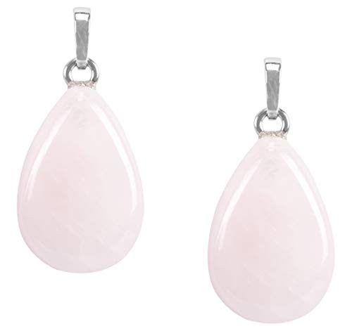 8pcs Natural Rose Quartz Gemstone Pendant Healing Crystals Chakra Stones Rock Crystal Quartz for Jewelry Making G2P11_7