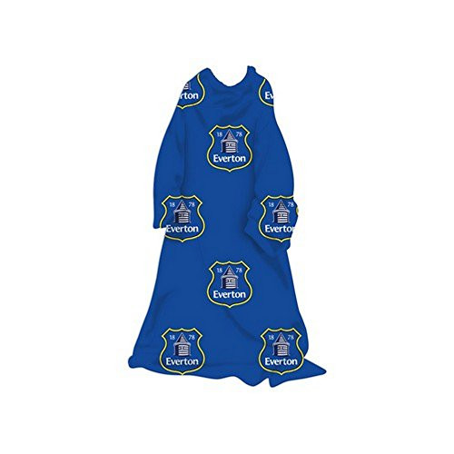 Everton FC Childrens Kids Official Soccer Sleeved Fleece Blanket _One Size_ _Blue White_