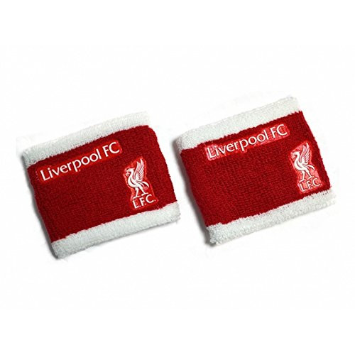 Liverpool FC Official Soccer Sweatbands _Set Of 2_ _One Size_ _Red White_