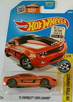 Hot Wheels 2016 H.W. Speed Graphics  13 Chevrolet COPO Camaro Red Orange 179 250