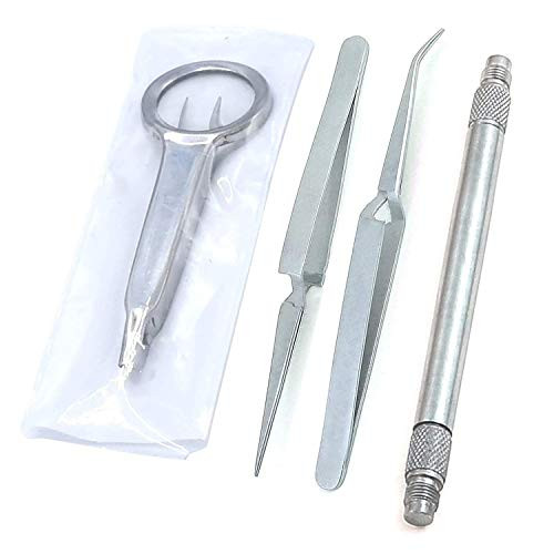 LAJA Imports 4 Pcs Foreign Object Removal Kit Splinter Probe Eye Magnet Splinter Removal Kit O.R. Grade Stainless Steel