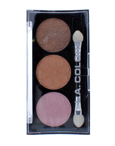 L.A. Colors 3 color Dazzling Metallic Shimmer Eyeshadow Palette CES450 Orchid