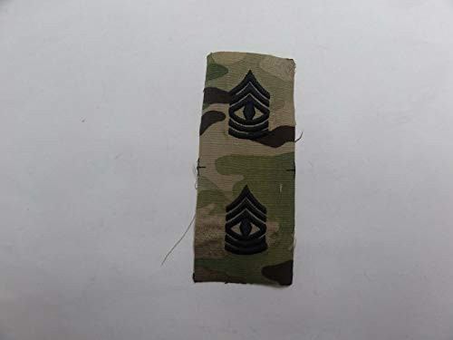 Embroidered Patch _ Patches for Women Man _ US Military Insignia Rank OCP First Sergeant E_8 Multicam