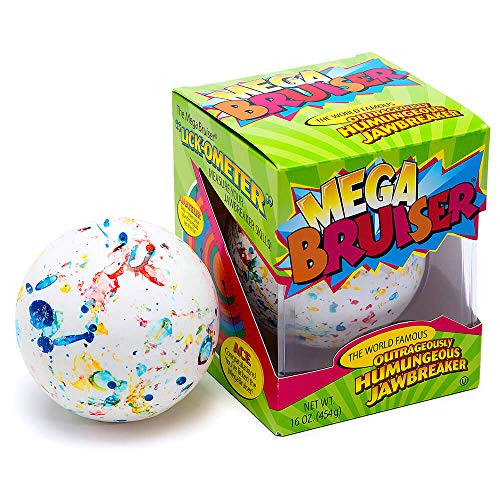 Jawbreaker Mega Bruiser _ World's Largest Jawbreaker _ Wrapped Boxed 16 oz 3 3 8 inch