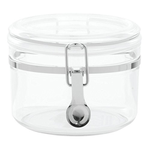 HUBERT Kitchen Canister Clear Plastic Round 27 Ounce _ 5 inch Dia x 4 inch H