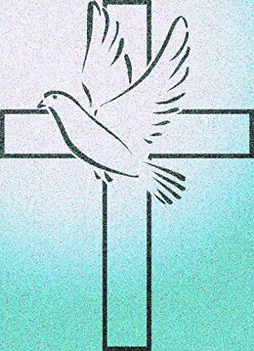 Cross with Dove Stencil Mylar Crosses Religious Stencils