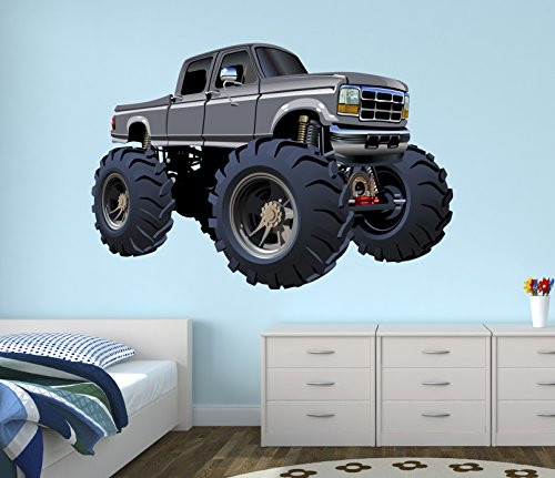 West Mountain Sport Monster Truck Wall Decal Nursery Art Kids Bedroom Decor Vinyl Playroom Sticker Mural WM06 _14''W x 12''H_ West Mountain Sport Monster Truck Wall Decal Nursery Art Kids Bedroom Decor Vinyl Playroom Sticker Mural WM06 _14''W x 12''H_