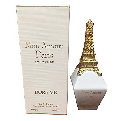 J and H MON AMOUR PARIS_ Eau de Parfum Spray for Women_ Seductive Scent_ Daytime and Casual Use_ for all Skin Types_ a Classic Bottle_ 90 Ml   3.06 Fluid Ounce
