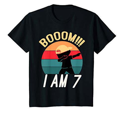 Kids Dabbing Birthday Shirt 7 Years Old Birthday Outfit Boys T_Shirt