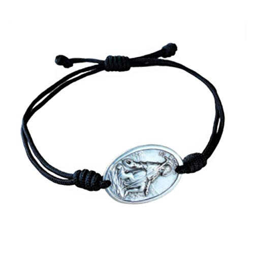 St Rocco Bracelet _ Saint Roch Medal _ Patron of Dogs Doctors Epidemic Illness _ Adjustable Cord